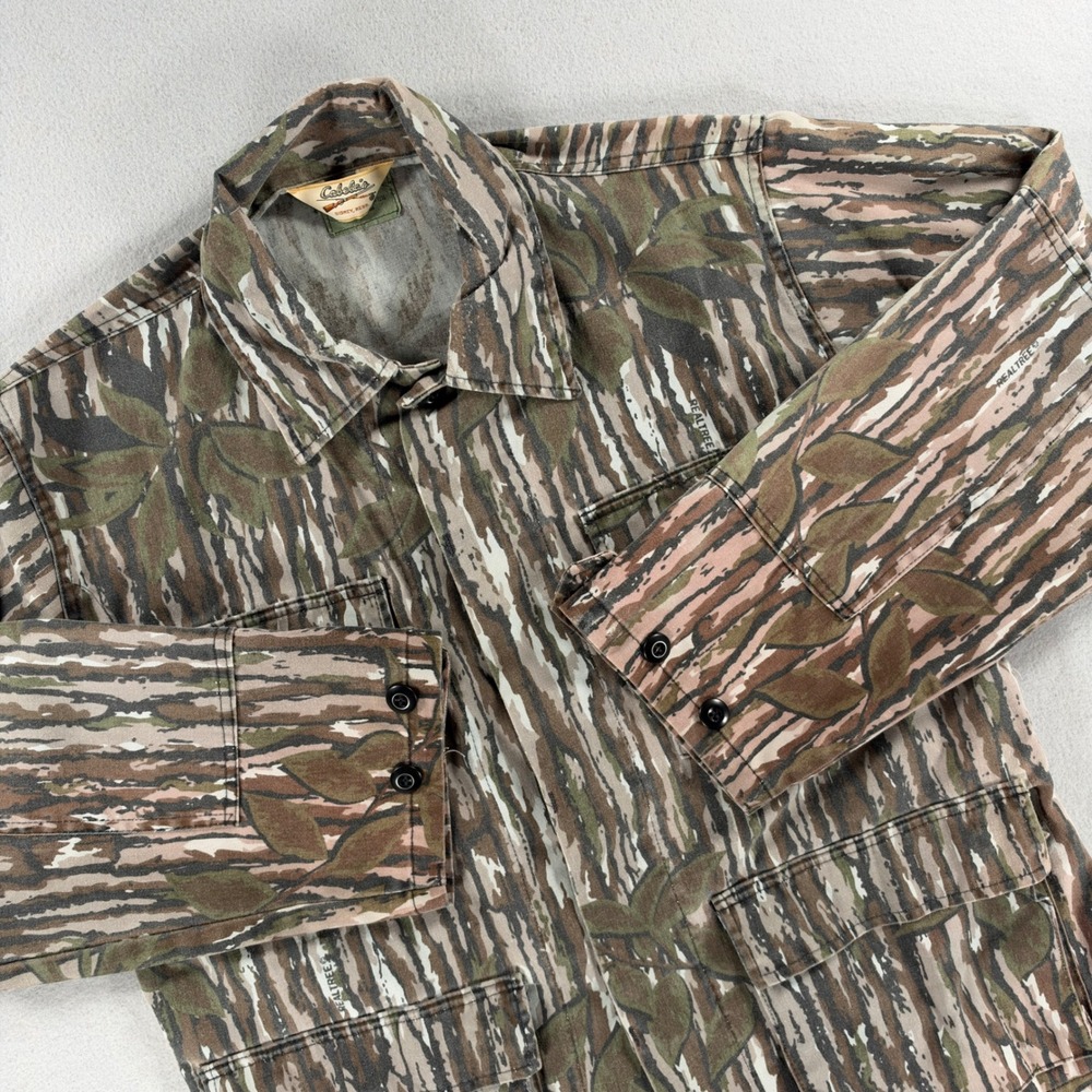 Vintage Cabela's Realtree Camo BDU Hunting Jacket Medium Regular USA Made